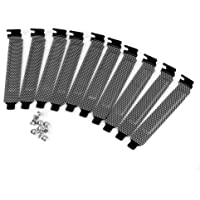 Los mejores  - S SIENOC 10 x Cubierta de Ranura PCI con Tornillos Placa de obturación de Filtro de Polvo de Acero Duro Cubierta de…